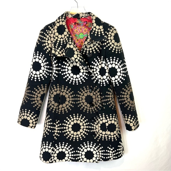 Desigual embroidered long coat 6 - Picture 1 of 11